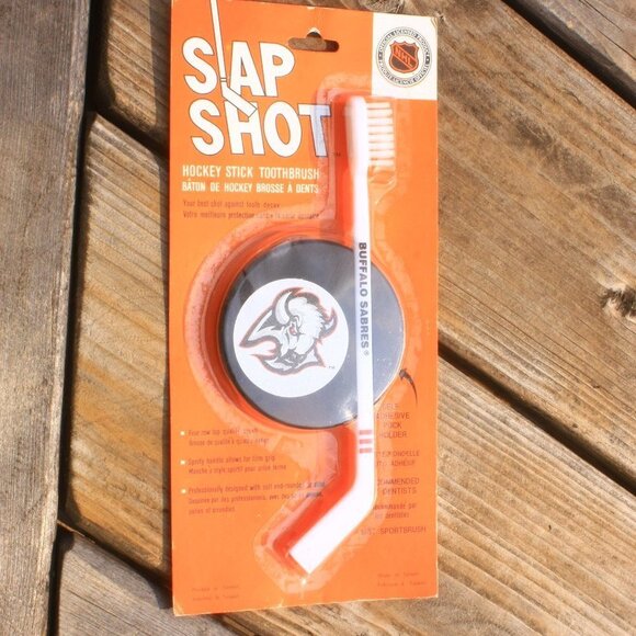 NHL Buffalo Sabres Hockey Stick Tooth Brush Vintage - Picture 1 of 5